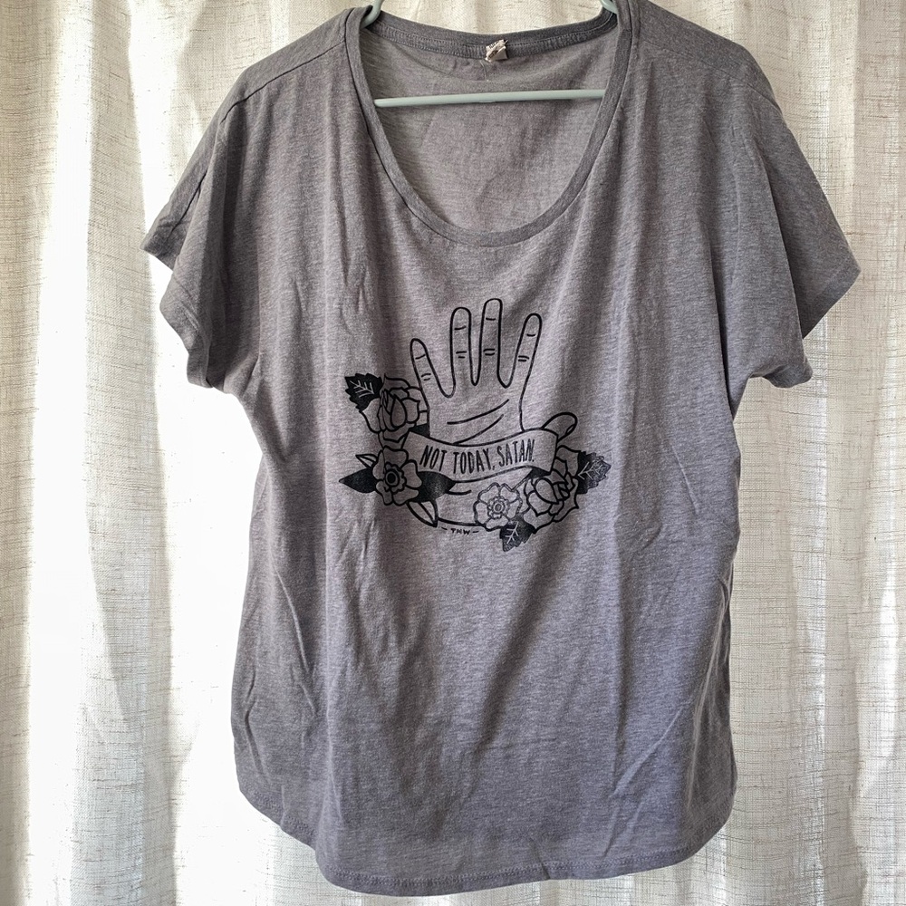 Purple Gray ‘Not Today, Satan’ Top